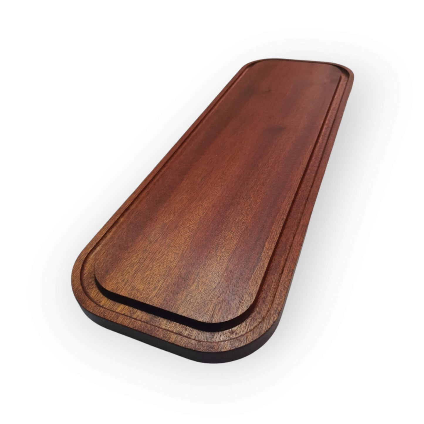 Introducing "The Koppie" Cutting Board, a tribute to the iconic South African outcrop. The Koppie features a raised center cutting area for an elevated chopping, cutting, carving experience. With a generous size including a 35mm thickness, the Koppie is a solid chunk of wood. 